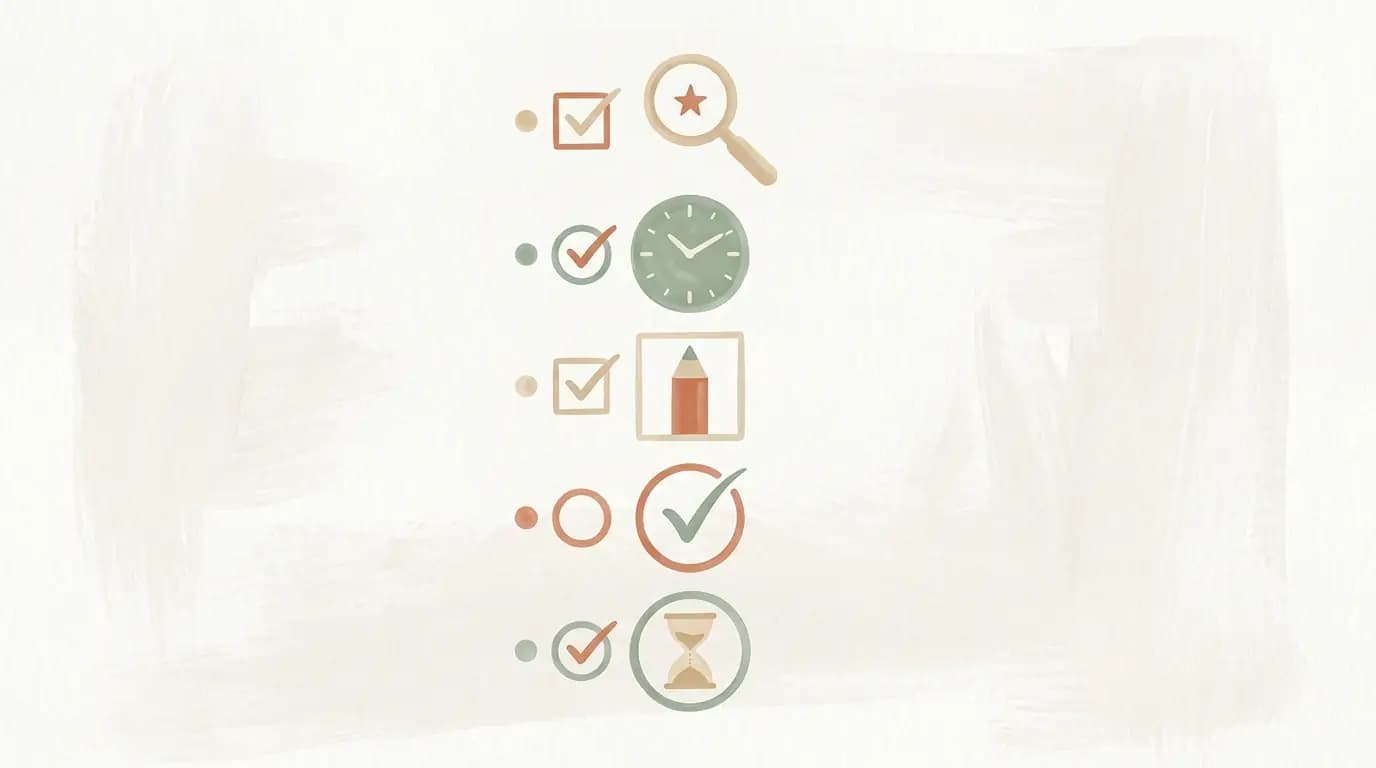 Flat icon illustration representing signs of perfectionism and self-reflection